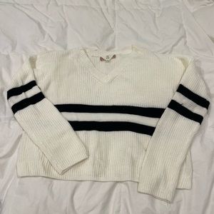 Pink Rose V-Neck Sweater Large